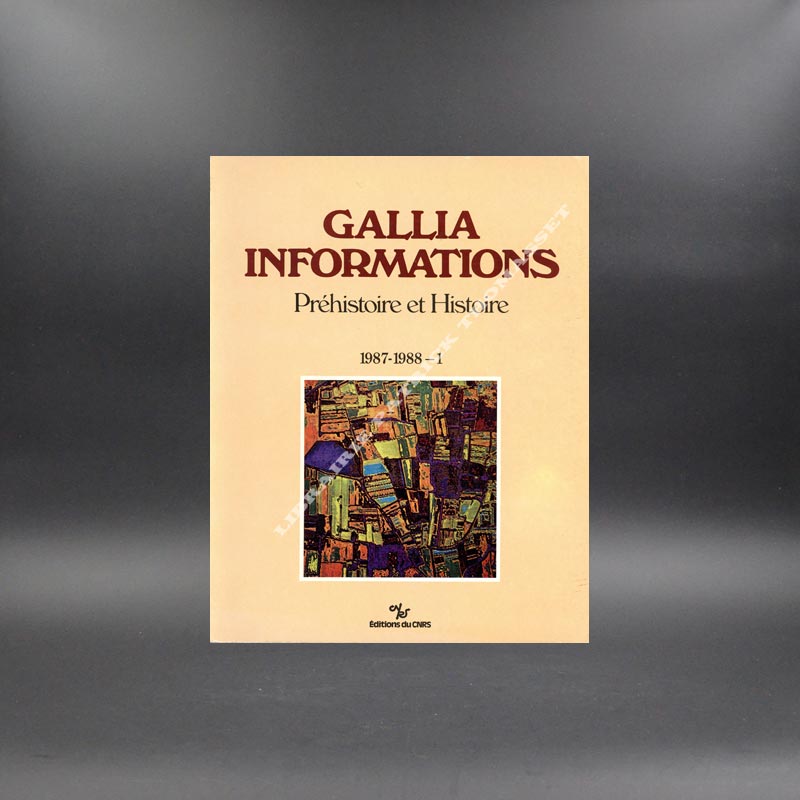 Gallia Préhistoire et Histoire 1987-1988-1