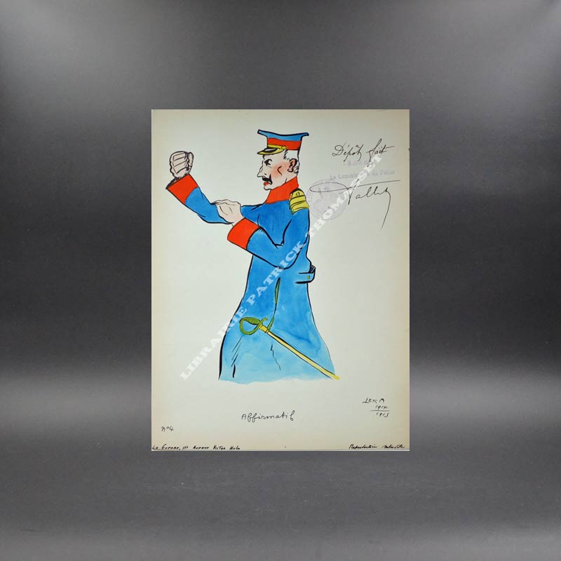 Harry de Leka aquarelle originale pour le journal La Guerre 1914-1915