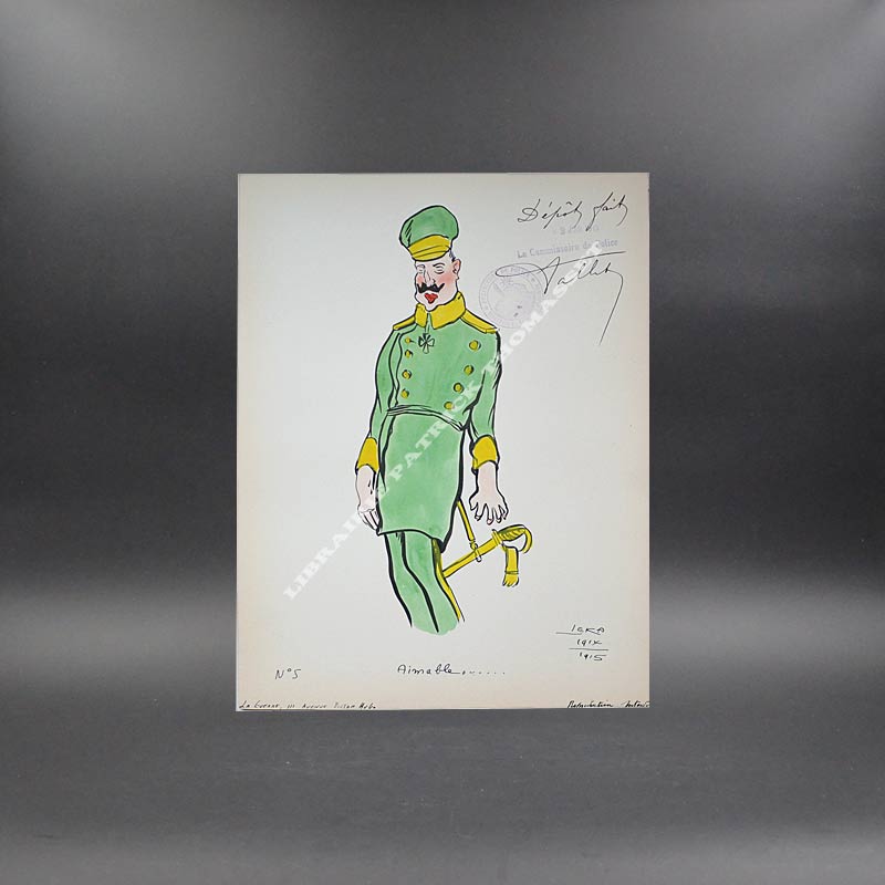 Harry de Leka aquarelle originale pour le journal La Guerre 1914-1915
