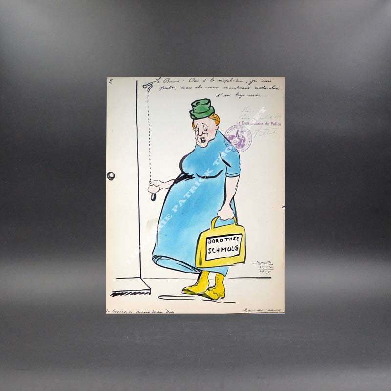 Harry de Leka aquarelle originale pour le journal La Guerre 1914-1915