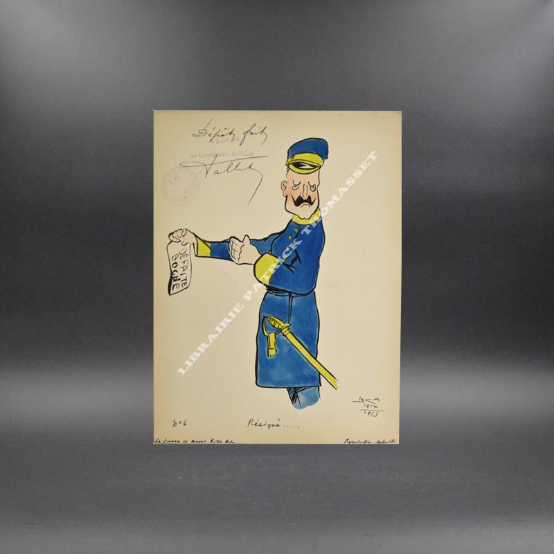 Harry de Leka aquarelle originale pour le journal La Guerre 1914-1915