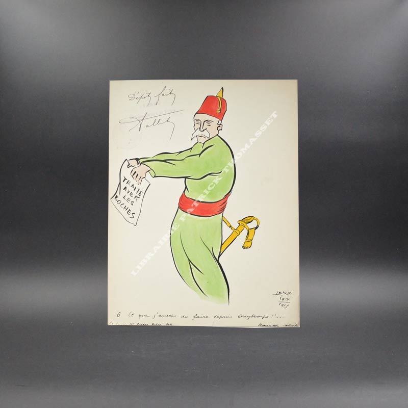 Harry de Leka aquarelle originale pour le journal La Guerre 1914-1915