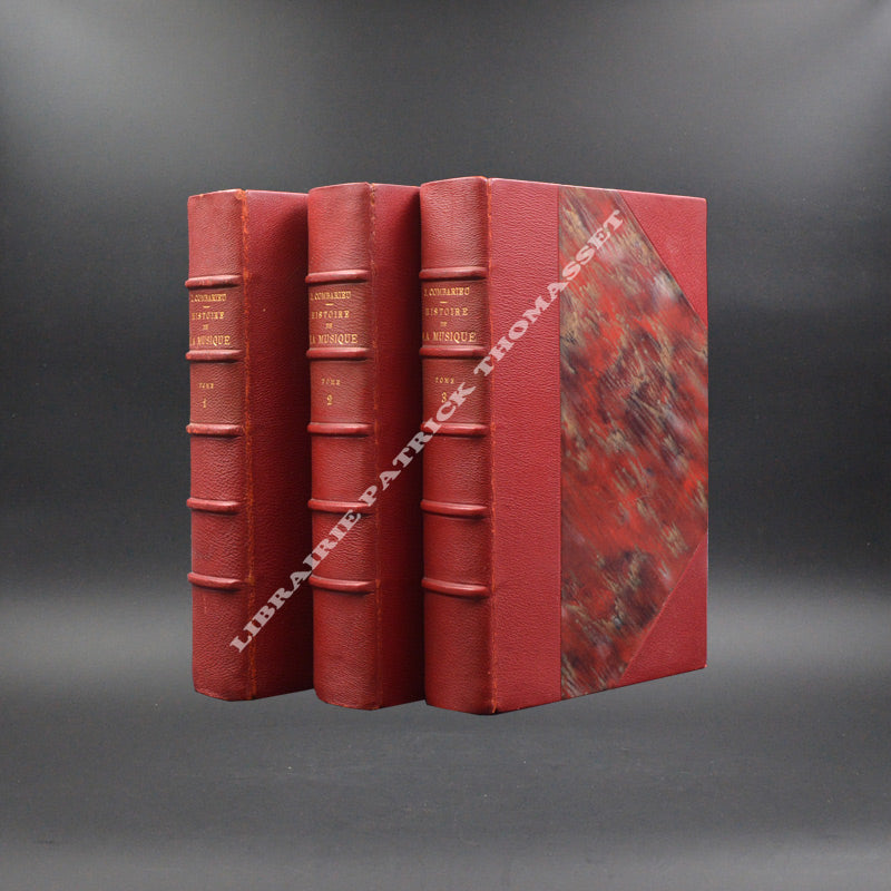 Histoire de la musique des origines au début du XXème par J. Combarieu 3 vol reliés