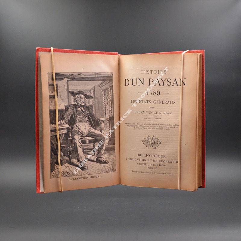 Histoire d'un paysan, 1792 à 1815 ,4 volumes (complet) Hetzel cartonnage Engel
