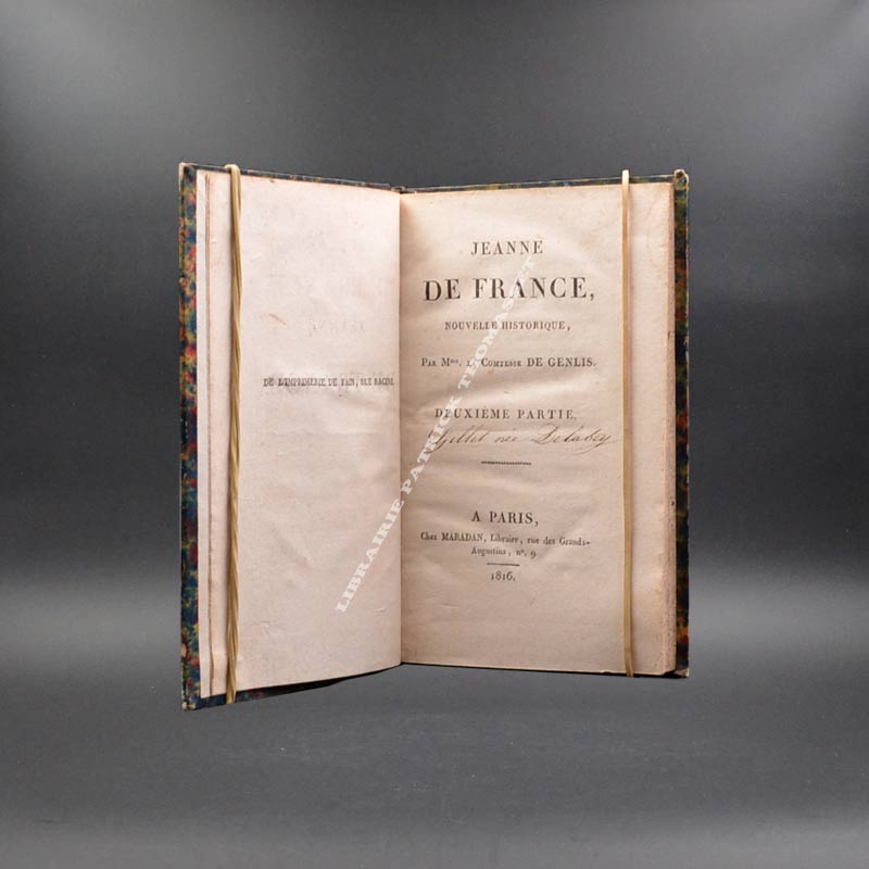 Jeanne de France, nouvelle historique par la Comtesse de Genlis 1816 E.O.