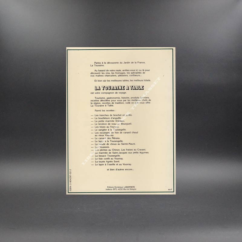 La Touraine à table par Dominique Labarrière, Gérard Bardon