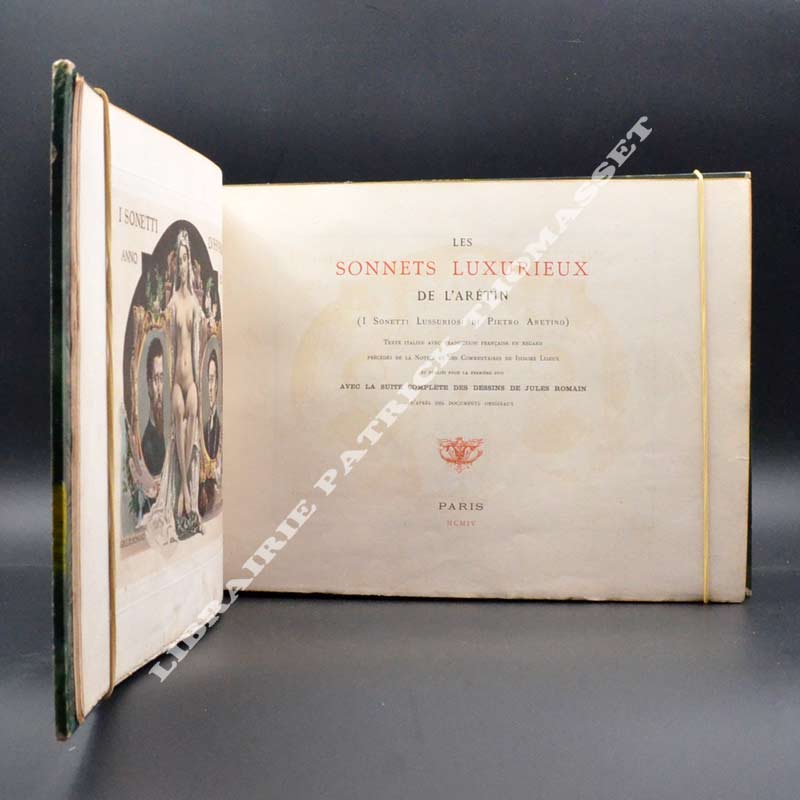 Les Sonnets luxurieux de L'Arétin - dessins de Jules Romain(*) reliure maroquin 1904