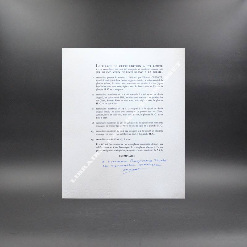 Les Soupers de Daphné suivis des Dortoirs de Lacédémone illustrés par Chimot exemplaire d'artiste