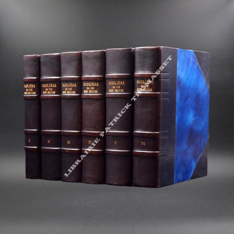 Molière, sa vie, son oeuvre 6 volumes reliés (complet), illustrés exemplaire sur Hollande