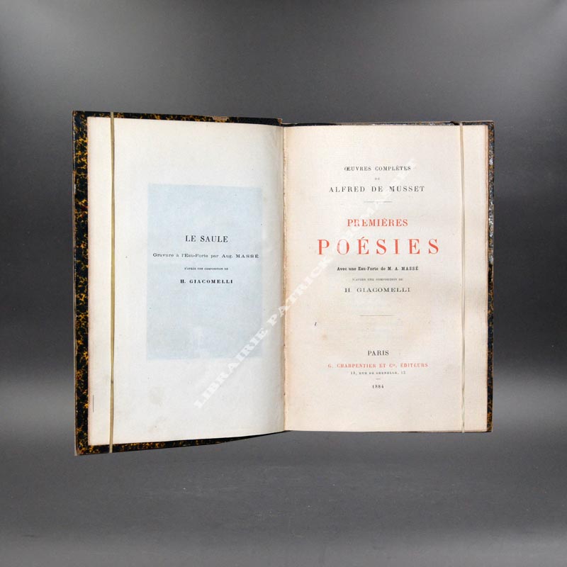 Oeuvres complètes de Alfred de Musset 11 vol Charpentier 1884, exemplaire sur Hollande