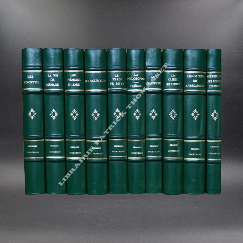 Oeuvres de Georges Courteline illustrées (Touchet,Hémard,boucher...) reliées 10 vol
