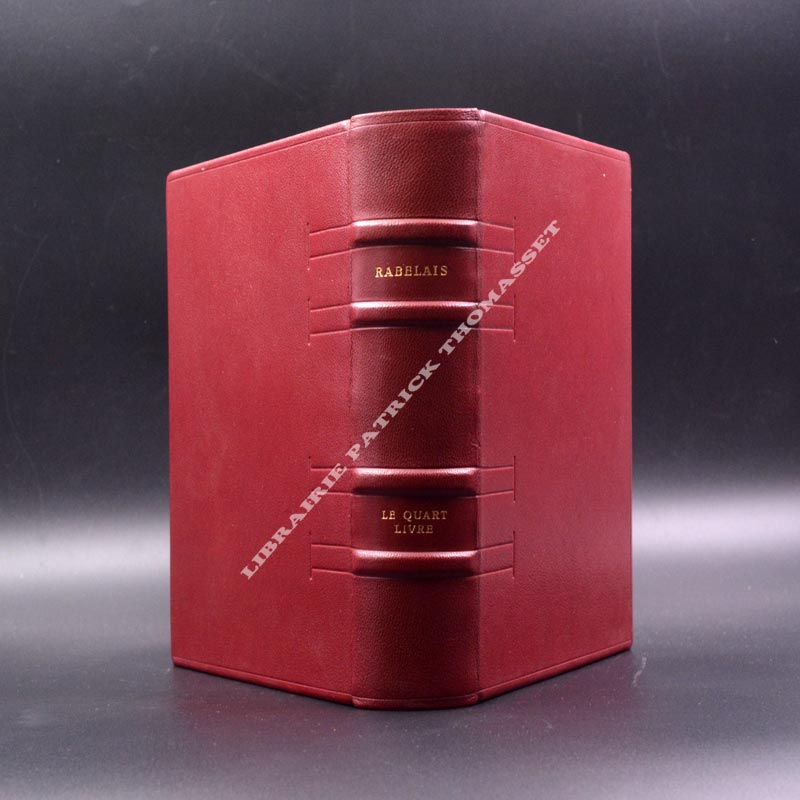 Rabelais le quart livre exemplaire sur Hollande plein chagrin ill de Jeanjean