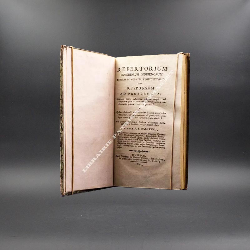 Repertorium remediorum indigenorum exoticis in medicina subsituendorum... Pierre-Engelbert Wauters 1810