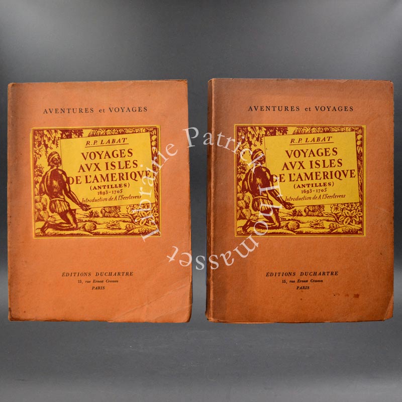 Voyages aux isles de l'Amérique (antilles) 1693-1705 R.P. Labat 2 volumes complet