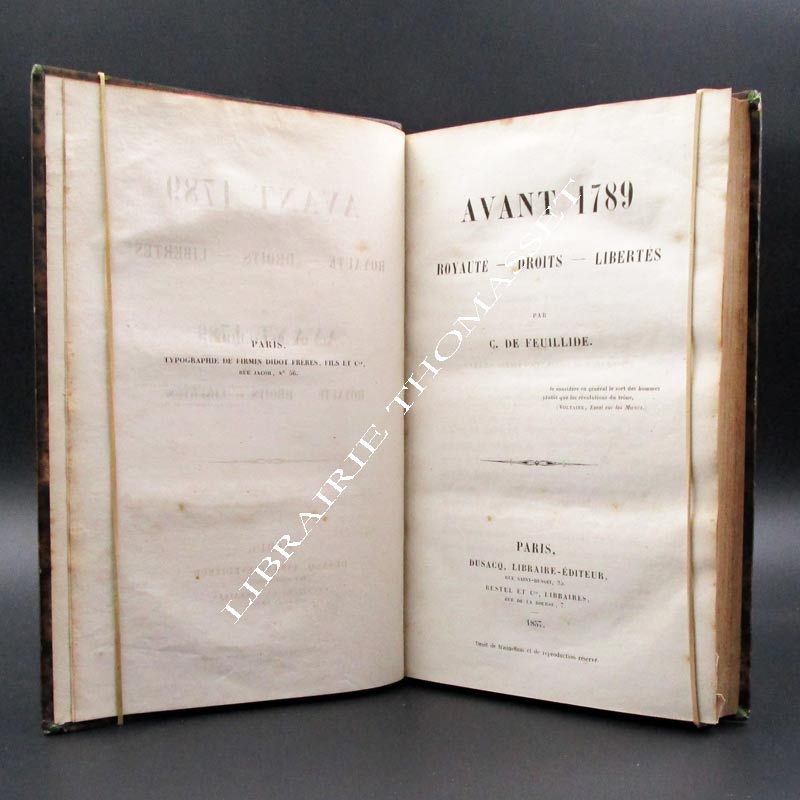 Avant 1789, royauté, droits, libertés par C. de Feuillide 1857