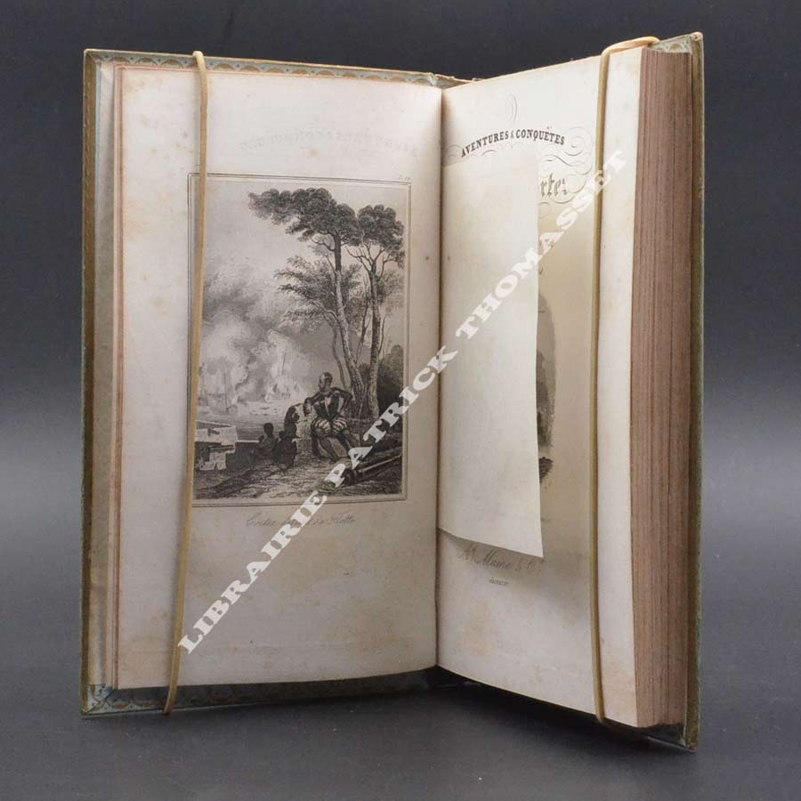 Aventures et conquêtes de Fernand Cortez au Mexique cartonnage romantique
