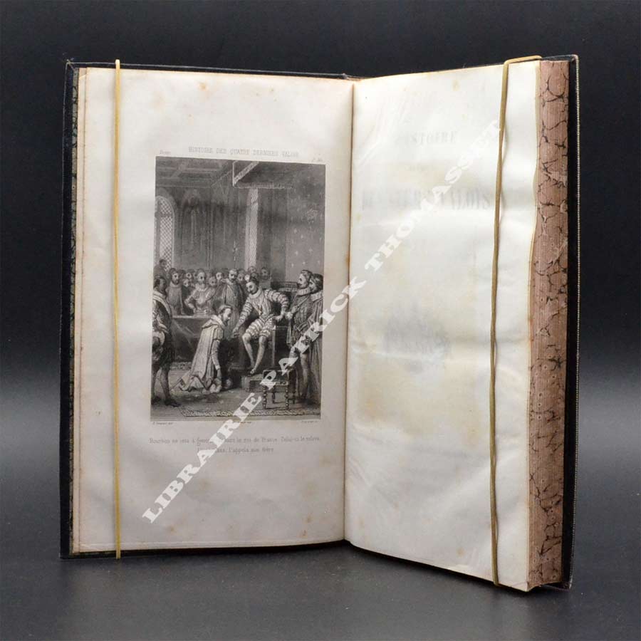 Les quatre derniers Valois par M.F.C. 1855 belle reliure estampée à froid