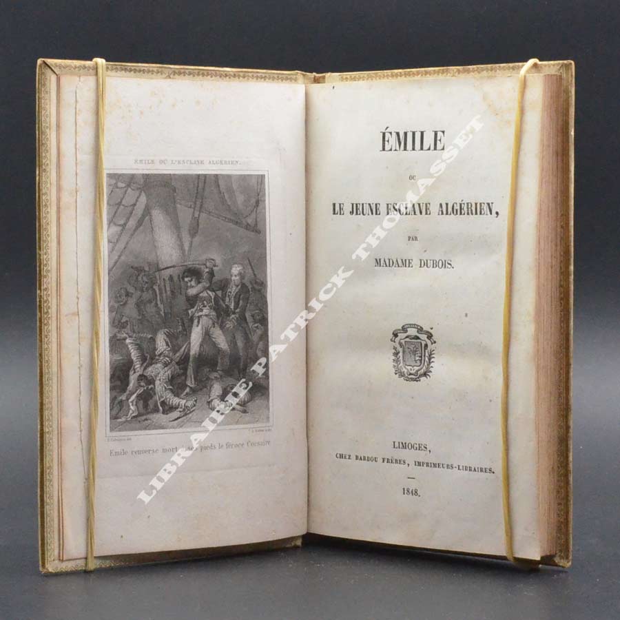 Cartonnage romantique - Emile ou le jeune esclave algérien par Mme Dubois