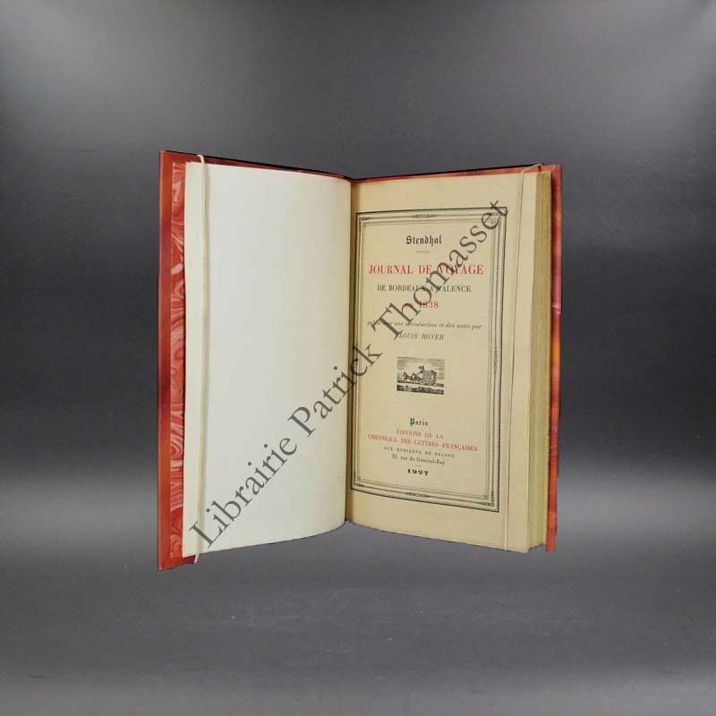 Journal de voyage de Bordeaux à Valence en 1838 - Stendhal
