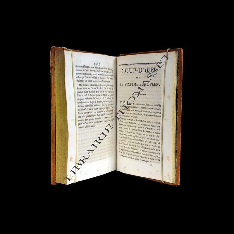 Le lynx, coup-d oeil et réflexions libres sur les écrits , les opinions et les affaires du tems par Rigomer Bazin