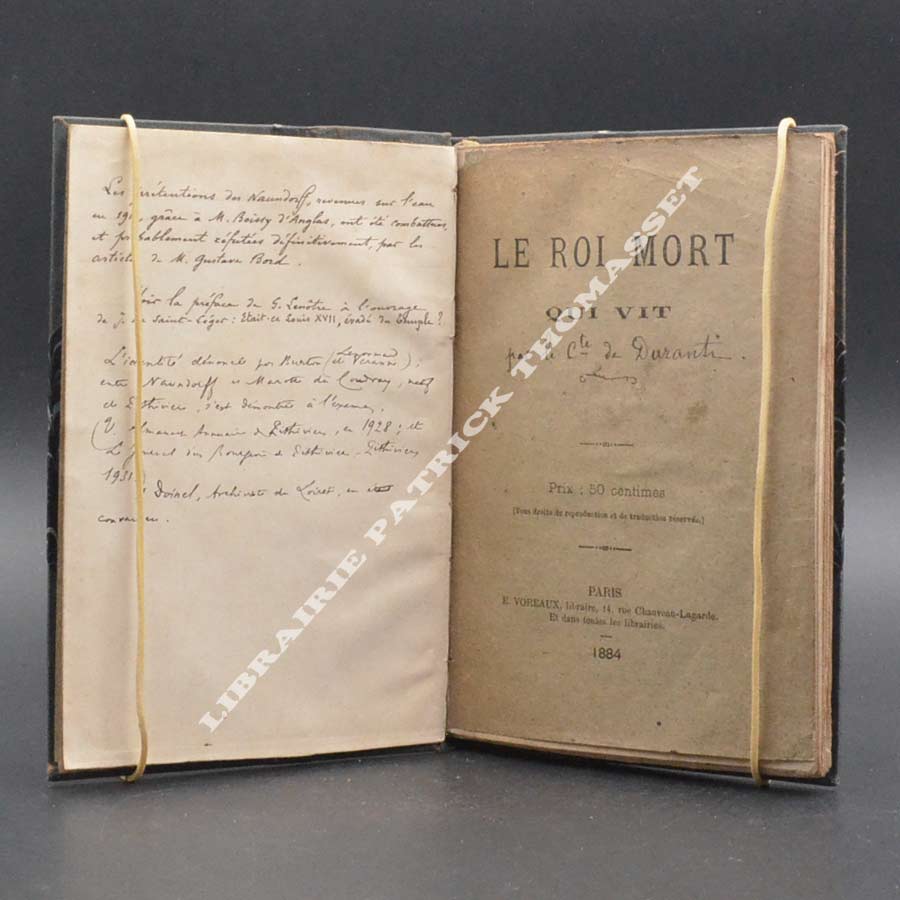 Le Roi mort qui vit - Comte de Duranti 1884 - Louis XVII