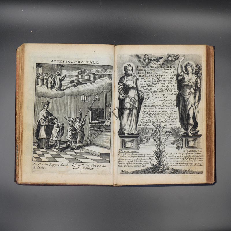François MAZOT Le tableau de la croix E.O. 1651 relié plein maroquin époque