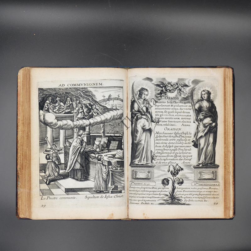 François MAZOT Le tableau de la croix E.O. 1651 relié plein maroquin époque