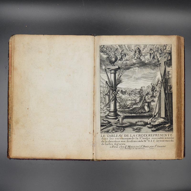 François MAZOT Le tableau de la croix E.O. 1651 relié plein maroquin époque