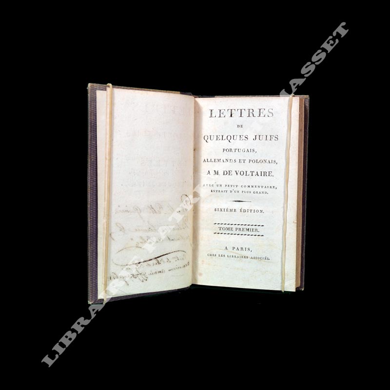Lettres de quelques juifs portugais, allemands et polonais à M. de Voltaire
