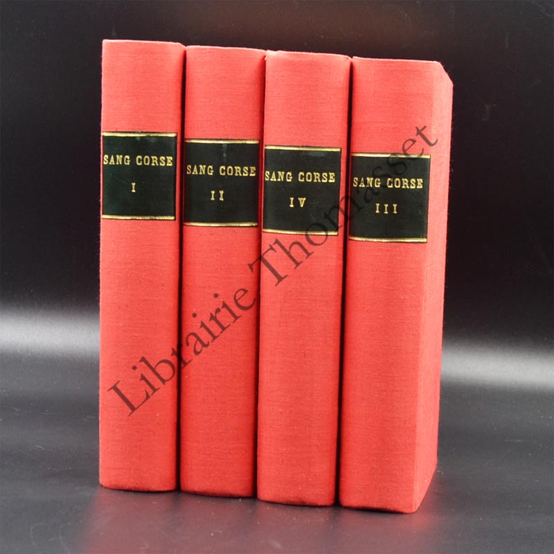 Sang Corse ou le prince brigand complet en 4 volumes reliés