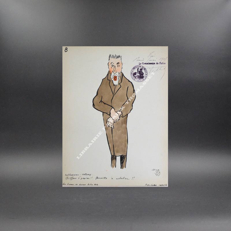Harry de Leka aquarelle originale pour le journal La Guerre 1914-1915