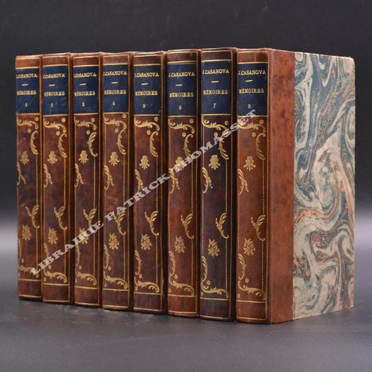 Mémoires de J. Casanova de Seingalt écrits par lui-même illustrées 8 volumes/8