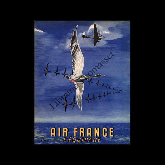Air France l'équipage - plaquette des années 50 illustrée par Renluc