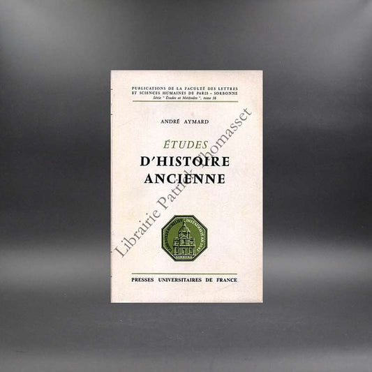 Etudes d'histoire ancienne par André Aymard