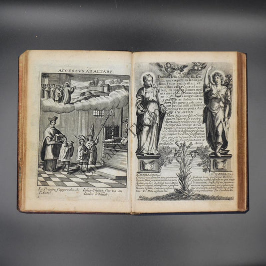 François MAZOT Le tableau de la croix E.O. 1651 relié plein maroquin époque